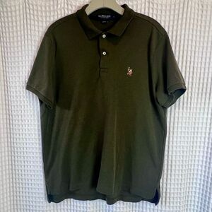 US Polo Assn. Army Green Size L Polo